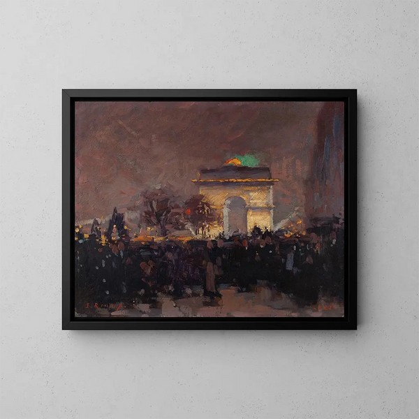11 novembre 1920 Installation des cendres du soldat inconnu sous l'Arc de Triomphe de l'Étoile - Ernest Jules Renoux — framed artwork on a wall