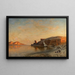 Avond in Egypte aan de Nijl bij Gebel es-Silsila - Ernest Karl Eugen Koerner — ingelijst kunstwerk aan de muur