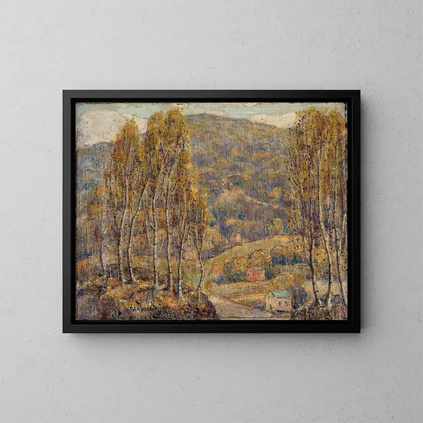 Beech Trees - Ernest Lawson — framed artwork on a wall