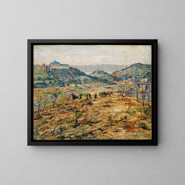 Urban Neighborhoods Painting - Ernest Lawson — framed artwork on a wall