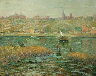 Rivière Harlem - Ernest Lawson — weergave van het kunstwerk