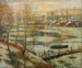 IJs in de rivier - Ernest Lawson — weergave van het kunstwerk