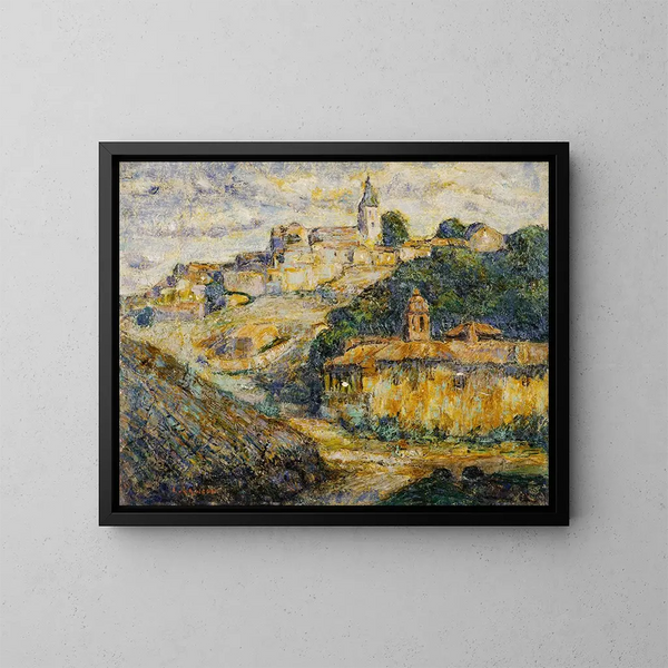 Sunset in Spain - Ernest Lawson — framed artwork on a wall