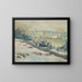 Winter aan de rivier de Harlem boven - Ernest Lawson — ingelijst kunstwerk aan de muur