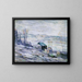 Winderige dag aan de Bronx-rivier - Ernest Lawson — ingelijst kunstwerk aan de muur