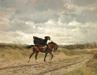 Ernest Meissonier - Le Voyageur Le Marechal Ney A Cheval Luttant Contre Le Vent.webp
