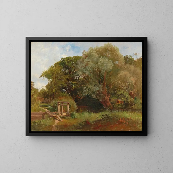 At the edge of the mill - Ernestine von Kirchsberg — framed artwork on a wall