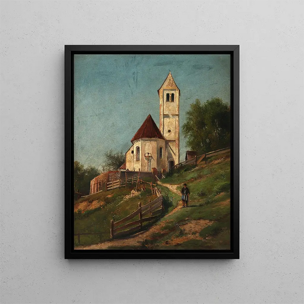 Église du village - Ernestine von Kirchsberg — framed artwork on a wall