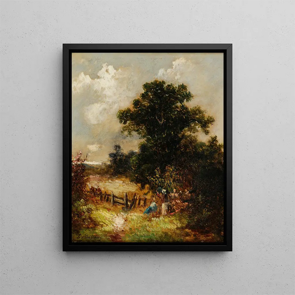 Repos au bord de la route - Ernestine von Kirchsberg — framed artwork on a wall