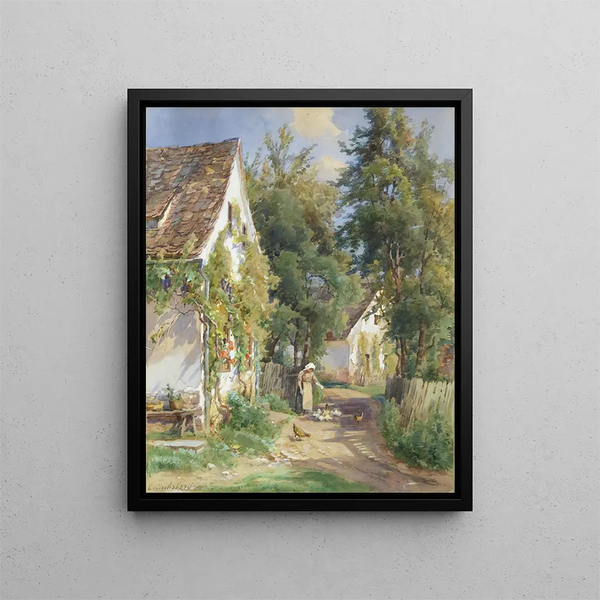 Summer Day Painting - Ernestine von Kirchsberg — framed artwork on a wall