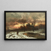 Winterschemering in de Rijnvallei - Ernesto Strigelli — ingelijst kunstwerk aan de muur