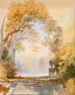 Ernst Erwin Oehme - Herbstlicher Park Mit Einer Treppe.webp