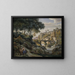 Landschap van Italiaanse bergen met stenen brug - Ernst Fries — ingelijst kunstwerk aan de muur