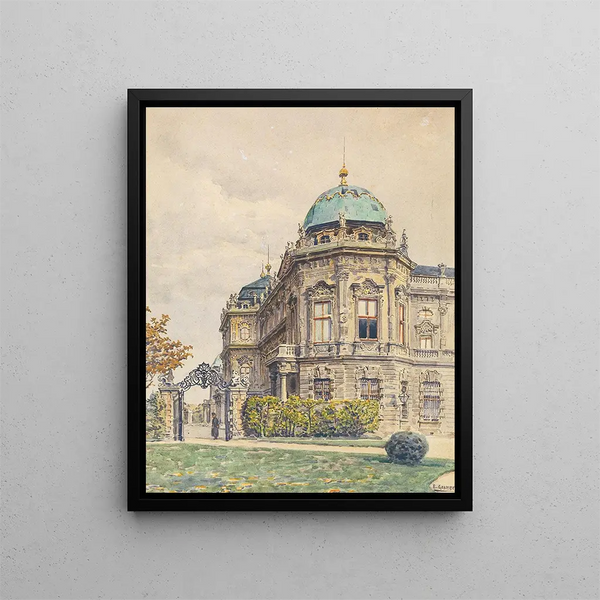 Entry of the Upper Belvedere - Ernst Graner — framed artwork on a wall