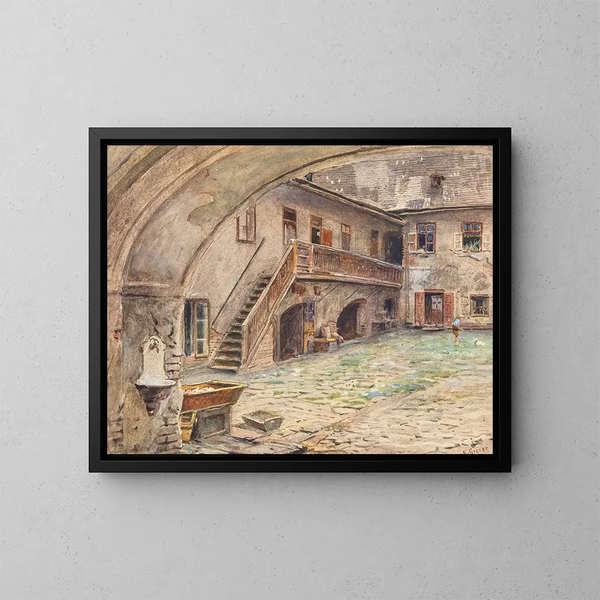 Cour dans la Kahlenbergerstraße - Ernst Graner — framed artwork on a wall
