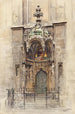The West Portal of Maria am Gestade Church in Vienna - Ernst Graner — artwork view