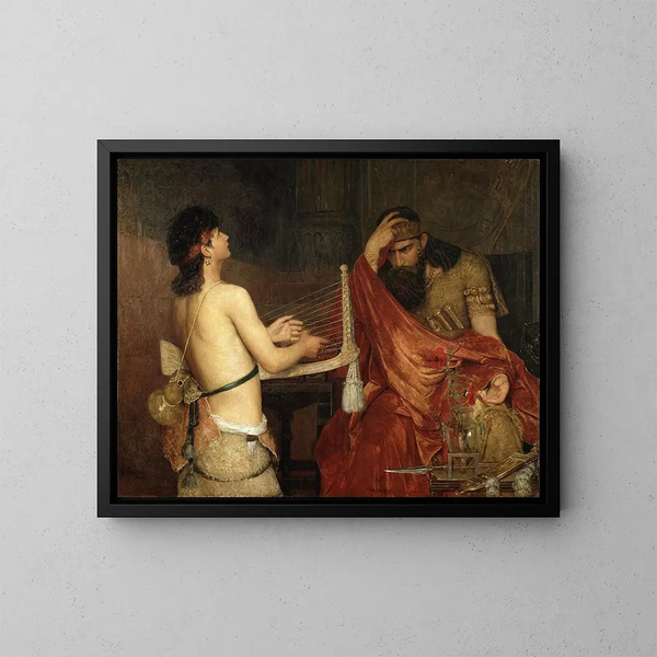 David and Saul - Ernst Josephson — framed artwork on a wall