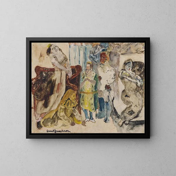 Dramatic Scene - Ernst Josephson — framed artwork on a wall