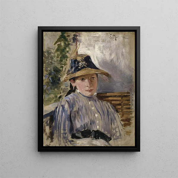 Girl in Blue - Ernst Josephson — framed artwork on a wall