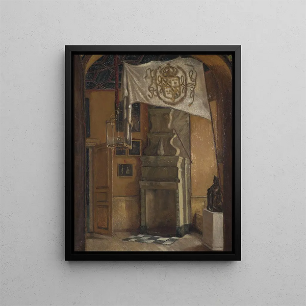 Salle des gardes à Gripsholm - Ernst Josephson — framed artwork on a wall