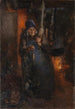 Old woman spinning - Ernst Josephson — artwork view