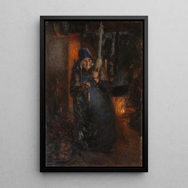Ernst Josephson - Old Woman Spinning.webp