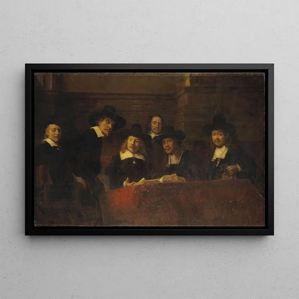 Staalmeesters naar Rembrandt - Ernst Josephson — ingelijst kunstwerk aan de muur