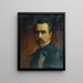 Zelfportret - Ernst Lafite — ingelijst kunstwerk aan de muur