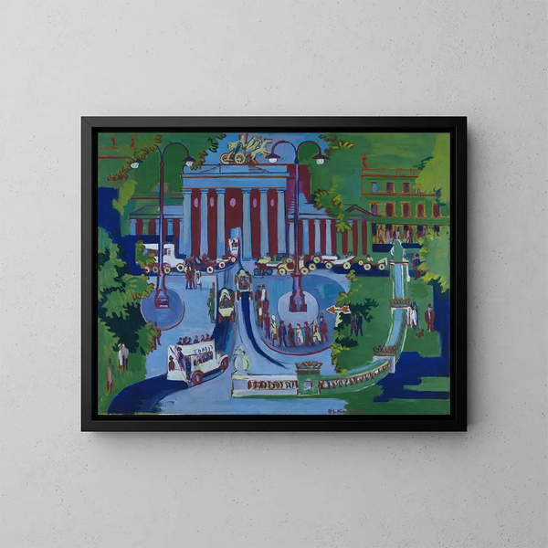 van het Brandenburgse Poort - Ernst Ludwig Kirchner — ingelijst kunstwerk aan de muur