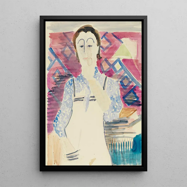 Ernst Ludwig Kirchner - Frau mit Schrze Erna Kirchner.webp