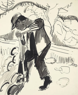 Ernst Ludwig Kirchner - Grabender Bauer Digging Peasant.webp