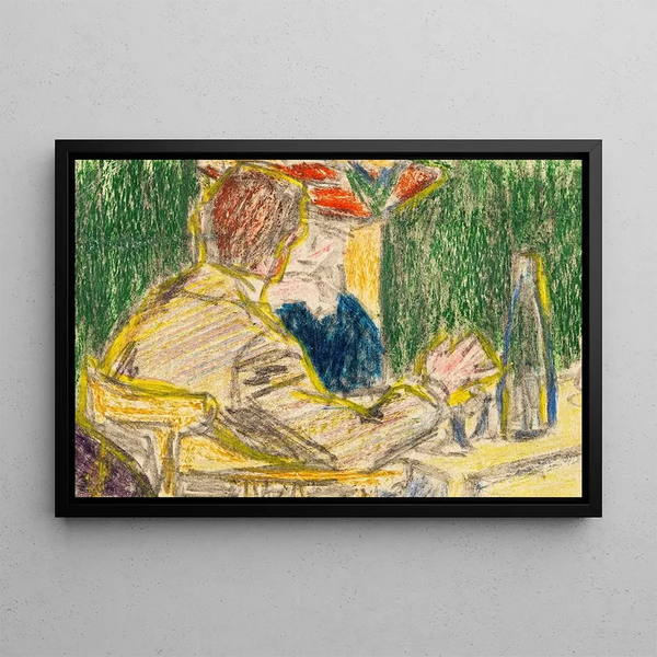 Ernst Ludwig Kirchner - Kirchner und Dodo im Caf Dresden.webp
