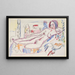 van een vrouwelijke naakt liggend op een ottomane - Ernst Ludwig Kirchner — ingelijst kunstwerk aan de muur