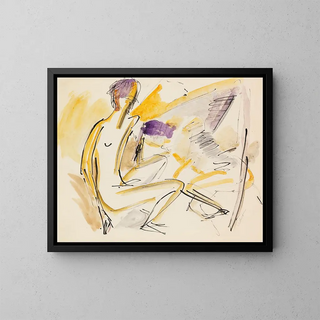 Ernst Ludwig Kirchner - Sitzender und liegender Akt am Strand.webp