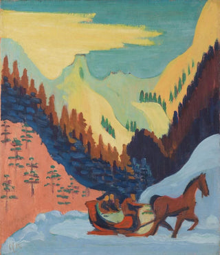 Ernst Ludwig Kirchner - Sleigh Ride in the Snow.webp