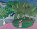 Het bosje bij Albertplatz in Dresden - Ernst Ludwig Kirchner — weergave van het kunstwerk