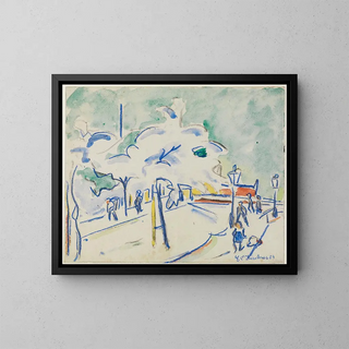 Ernst Ludwig Kirchner - Uferstrom mit Bumen Dresden.webp