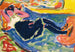 Vrouw met zwarte kousen La Grande Grete - Ernst Ludwig Kirchner — weergave van het kunstwerk