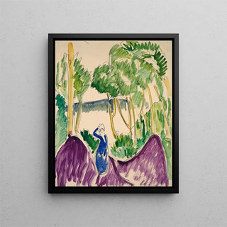 Ernst Ludwig Kirchner - Woman in dunes on Fehmarn.webp