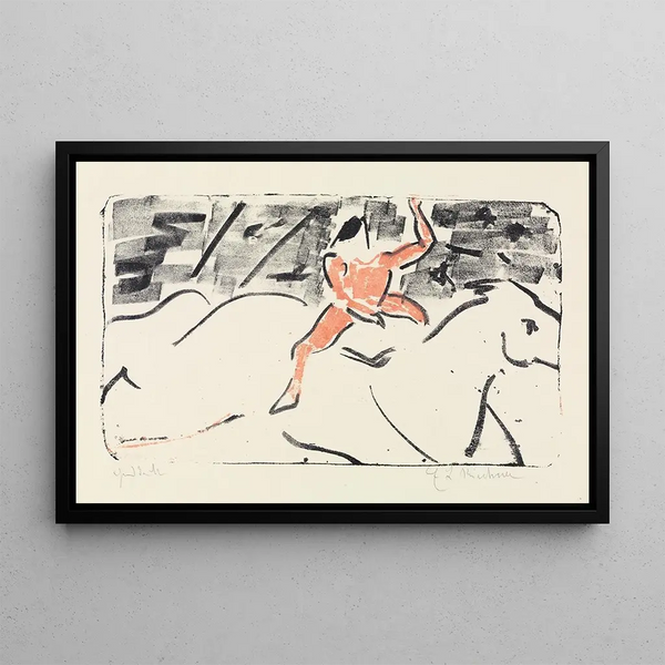 Ernst Ludwig Kirchner - Zirkusreiter auf Schimmel Jockeyreiter.webp