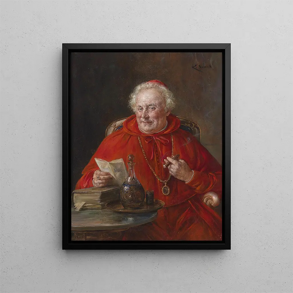 A Good Cigar - Ernst Nowak — framed artwork on a wall