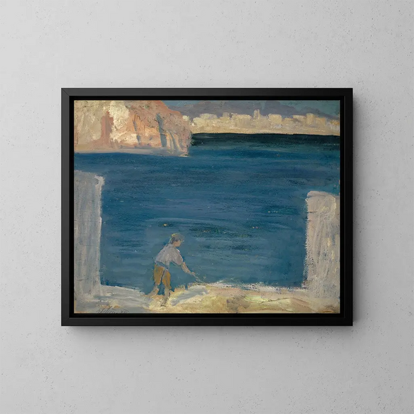 the Palma de Majorque port - Ernst Schiess — framed artwork on a wall