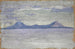 Bergen in de verte in de zee - Ernst Schiess — weergave van het kunstwerk