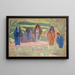 Vijf Bedoeïenen - Ernst Schiess — ingelijst kunstwerk aan de muur
