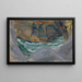 Stormgolven in een rotsachtige scheur - Ernst Schiess — ingelijst kunstwerk aan de muur