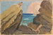 Jacht op een rotsachtige kust - Ernst Schiess | Reproduction — weergave van het kunstwerk