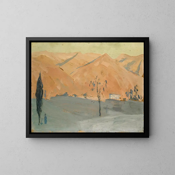Mountains of the South - Ernst Schiess — framed artwork on a wall