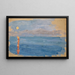 Zonsondergang boven een baai door de zee - Ernst Schiess — ingelijst kunstwerk aan de muur
