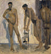 Drie zwarte naakte mannen - Ernst Schiess — weergave van het kunstwerk
