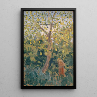 Ernst Schiess - Tree with Yellowed Fall Leaves.webp